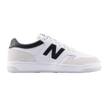 (7 UK, White/Black) New Balance Mens BB480IGB Leather Trainers
