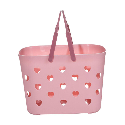 Strandtas, draagbare opbergmand, roze 2