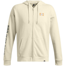(XXL, Brown) Under Armour Mens Project Rock Graphic Print Relaxed Fit Full Zip Hoodie