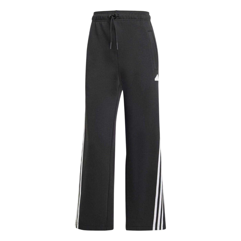 Adidas (4 Uk - 6 Uk, Black/White) Womens/Ladies Future Icons Cotton Blend 3 Stripes Joggers
