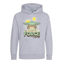 (7-8 Years, Grey) Star Wars Childrens/Kids The Force Is With Me Grogu Hoodie