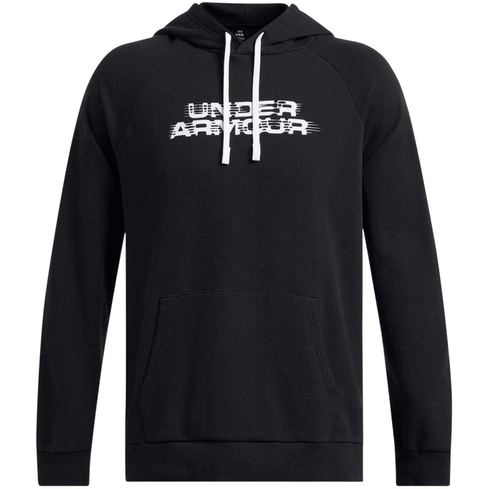 Under Armour (L, Black) Mens Rival Raglan Drawstring Hoodie