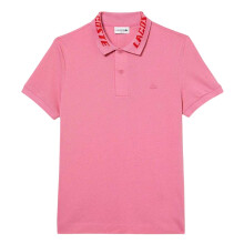 (M, Pink) Lacoste Mens Movement Branded Collar Polo Shirt