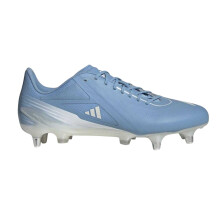 (6.5 UK, Blue/White) Adidas Mens Adizero RS15 Pro Gradient Leather Soft Ground Rugby Boots