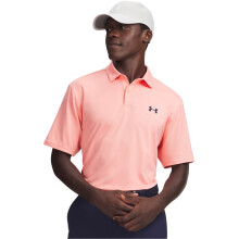 (S, Pink/Navy) Under Armour Mens Matchplay Performance Polo Shirt