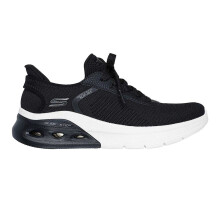 (4 UK, Black/White) Skechers Womens/Ladies Bobs Arc Waves 2.0 Slip-In Trainers