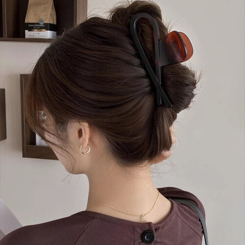 Spinki do włosów kraba Tortoiseshell Matte 2 szt. 2