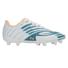 (13 UK Child, White/Blue/Orange) Under Armour Childrens/Kids Shadow Select 4 Firm Ground Football Boots