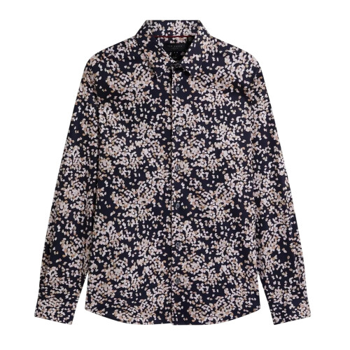 Ted Baker (XXL, Navy) Ted Baker Mens Leaf Print Shirt