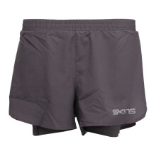 (8 UK S, Charcoal) Skins Womens/Ladies Series-3 Superpose Running Shorts