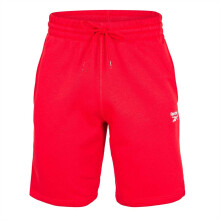 (M S, Red/Black) Reebok Mens Identity Fleece Shorts