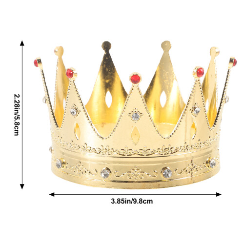 Goldene Metall-Strasskrone (1 Stück) 1
