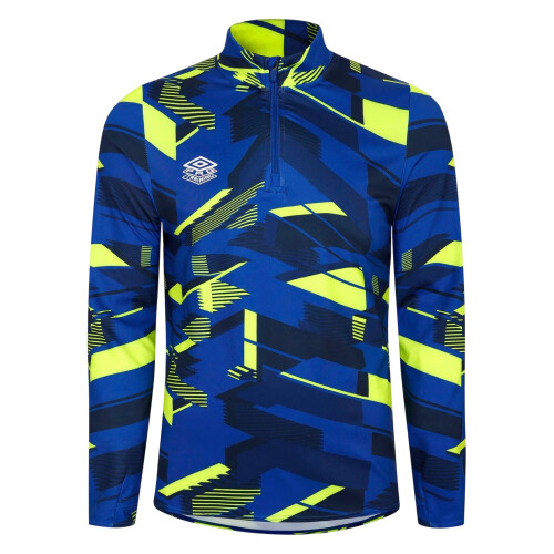 Umbro (M, Blue/Yellow) Umbro Mens Graphic Training Midlayer