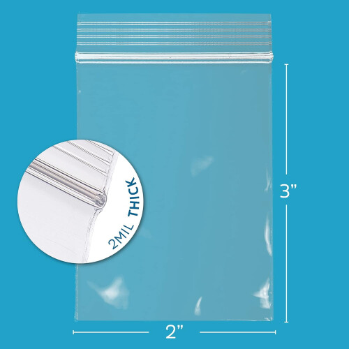 Sacchetti trasparenti richiudibili con zip, 5x7,6 cm, 1000 pezzi 1