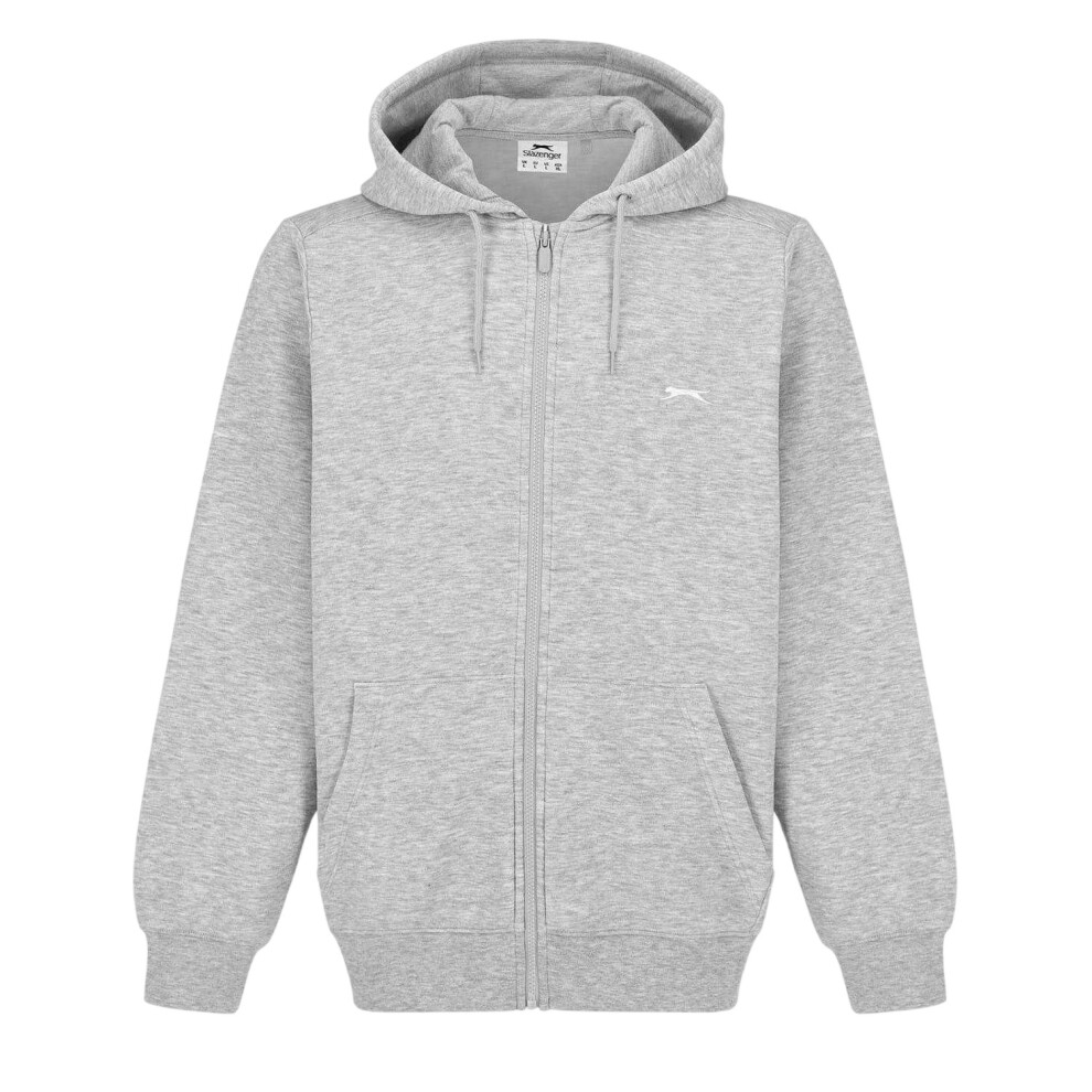 Slazenger (4Xl, Grey Marl) Mens Polycotton Full Zip Hoodie
