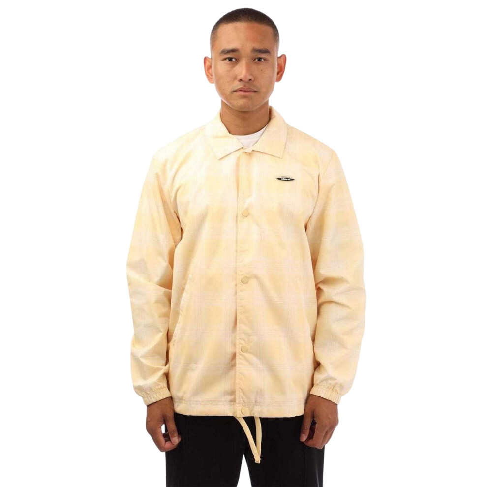 Adidas (M, Yellow) Mens Logo Coach Jacket