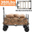 Foldable Wagon Cart with Wheels Black 4