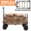 Foldable Wagon Cart with Wheels Black 6