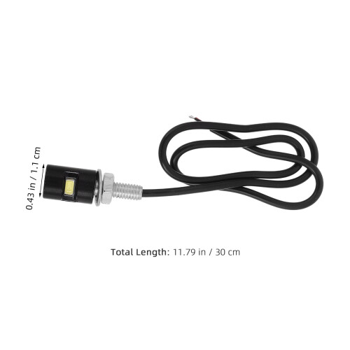 Luce targa in alluminio nero (2 pezzi) 1
