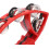 Fish-shaped hand tambourine red double-row 6