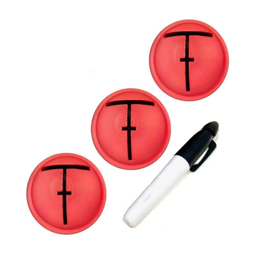 Golfbalmarkeringstool met sjabloon (3-pack) 1