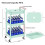 3-Tier Rolling Cart with Detachable Tray Top 2
