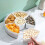 Plateau à collation transparent à 4 compartiments avec couvercle 7