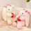 Conejito de peluche con corazón rojo, 8 pulgadas 7
