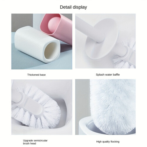 Ensemble brosse et support pour cuvette de toilette moderne et compact (1 ensemble) 2