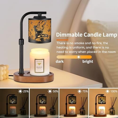 Lâmpada aquecedora para velas aromáticas em frasco, ajustável. 1