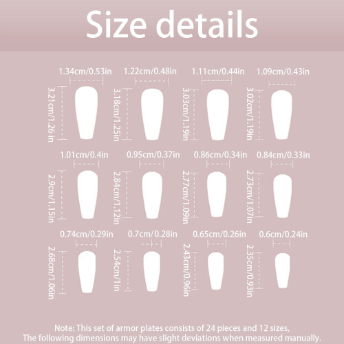 Uñas postizas acrílicas artificiales estilo francés 2