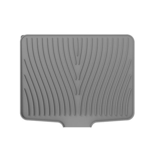 Tapete de silicone antiderrapante para secar louça com borda elevada para drenagem. 1