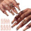 Uñas postizas acrílicas artificiales estilo francés 4