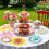 Teeparty-Geschirrset mit Blumenmuster, 72-teilig 3