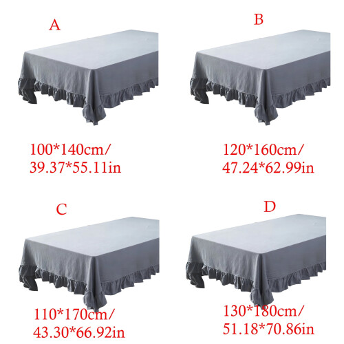 Nappe rectangulaire en coton résistant aux taches, style campagnard 2