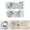 Silver Rectangular Keyed Hasp Lock Set for Cabinets and 8