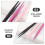 Pinces à épiler à pointe fine, couleurs assorties, lot de 3 3