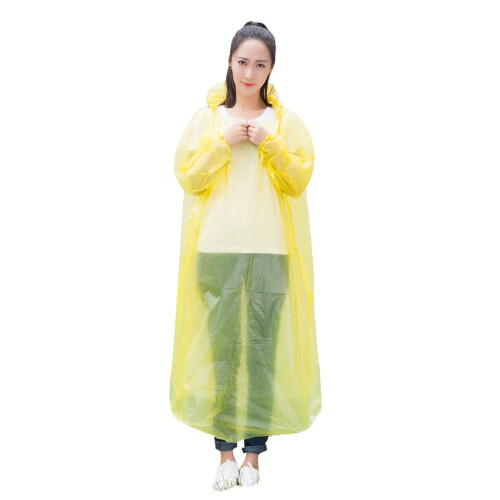 Engangs regnponcho for voksne med hette, 1-pakning 2