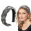 Geflochtenes Samt-Haarband für Damen, Grau, Einheitsgröße 2