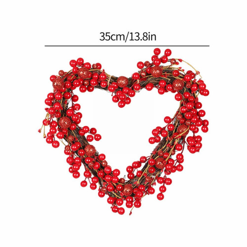 Valentin-napi szívkoszorú műfüzér 39 cm 2