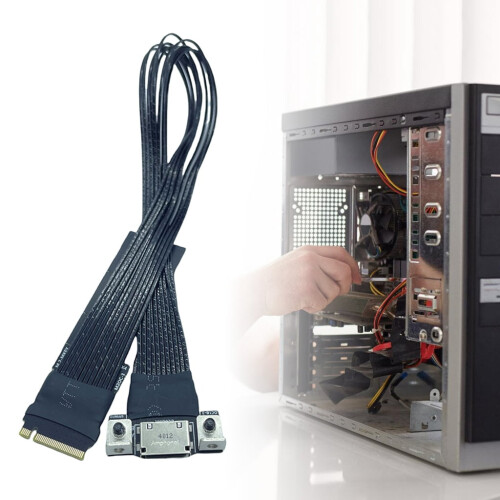 Cavo di prolunga M.2 a Oculink PCIe 4.0 placcato argento. 1