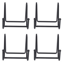 4pcs 3 Inch Plate Stands for Display Metal Frame Holder Stand Picture, Decorative Plate, Book, Photo Easel