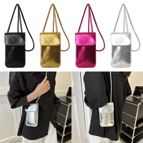 Γυναικεία δερμάτινη τσάντα τηλεφώνου crossbody με πορτοφόλι 1 τεμάχιο 1