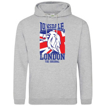 (XL, Grey) Lonsdale Mens The Original Logo Hoodie