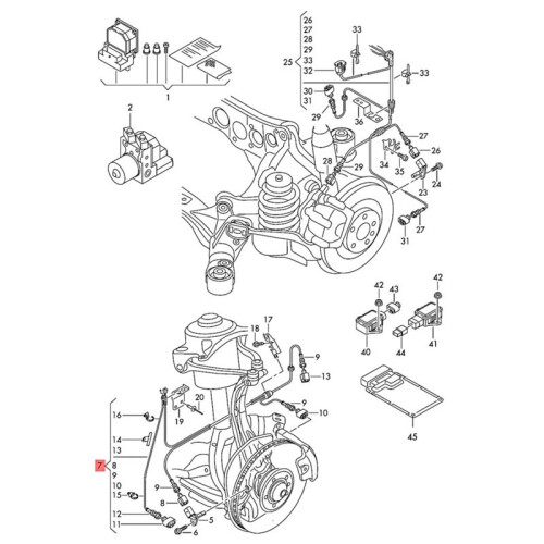 För  A4 B8 2008-2016 Bil FRAM HÖGER BROMSSENSOR KABLETTSAMMA 8K0972252E 2