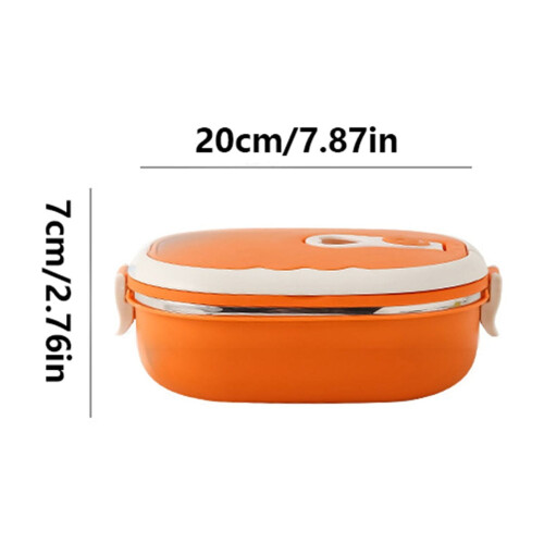 Edelstahl-Lunchbox 304, 1-lagig, orange, 1 Stück 1