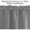 Silver Grey Rod Pocket Window Valances 42"x18" 2 Panels 3