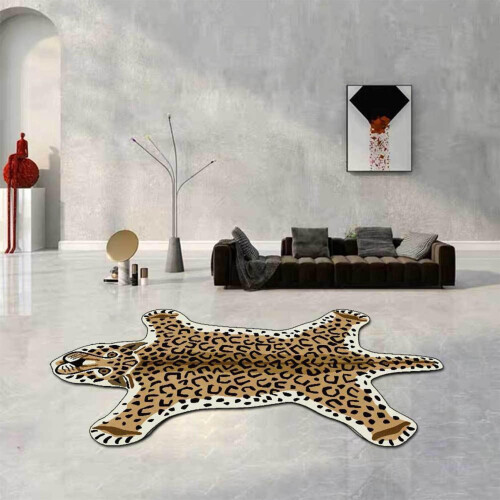 Antislip badmat met luipaardprint 17"x29" 2