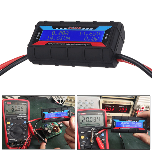 DC digital volt-amperemåler LCD-skærm 200A 2