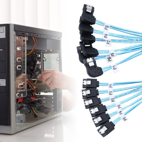 SAS4.0RAID-kabel 6-naar-6 SATA 7-pins 50 cm 1